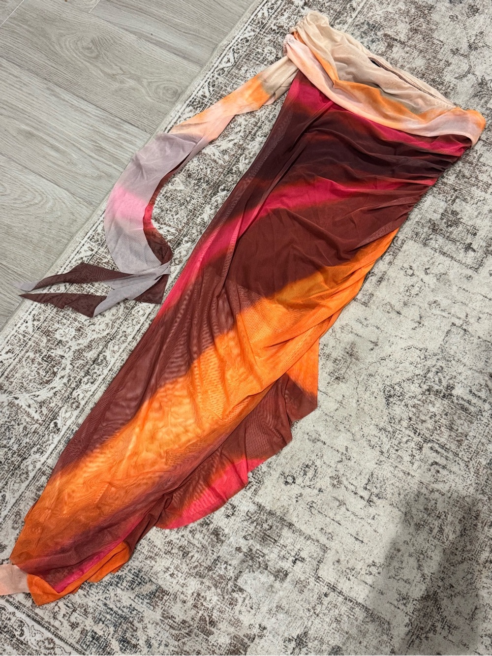 Women’s Multicolor Mesh - Orange & brown Ombre